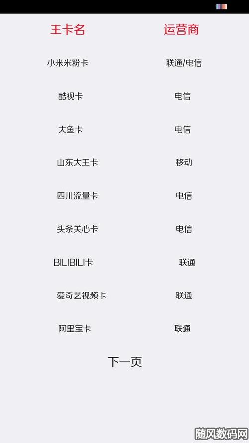 流量卡归纳大全