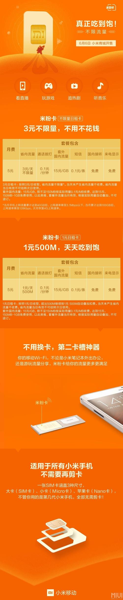 小米3流量卡怎么开