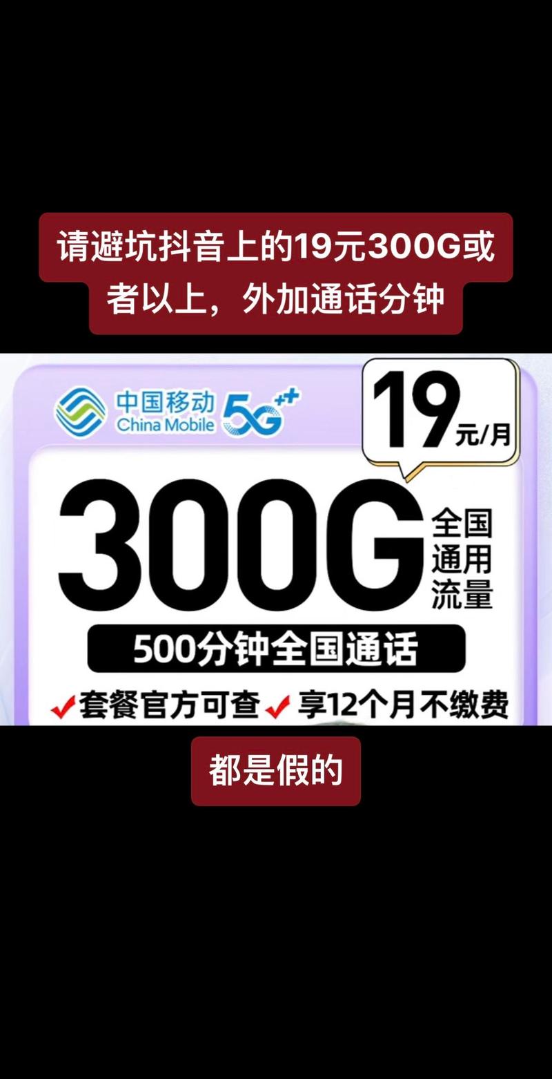 移动免流量卡300g