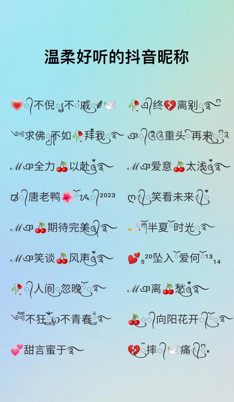 抖音取个什么名字最好看