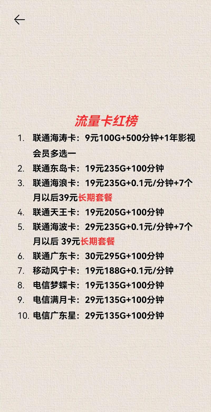 年底有什么流量卡吗