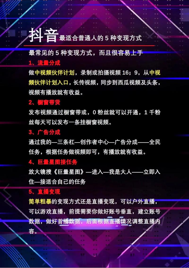 抖音三个赚钱模式是什么