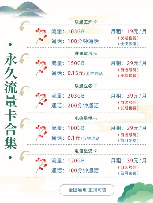 什么卡流量多 月租少