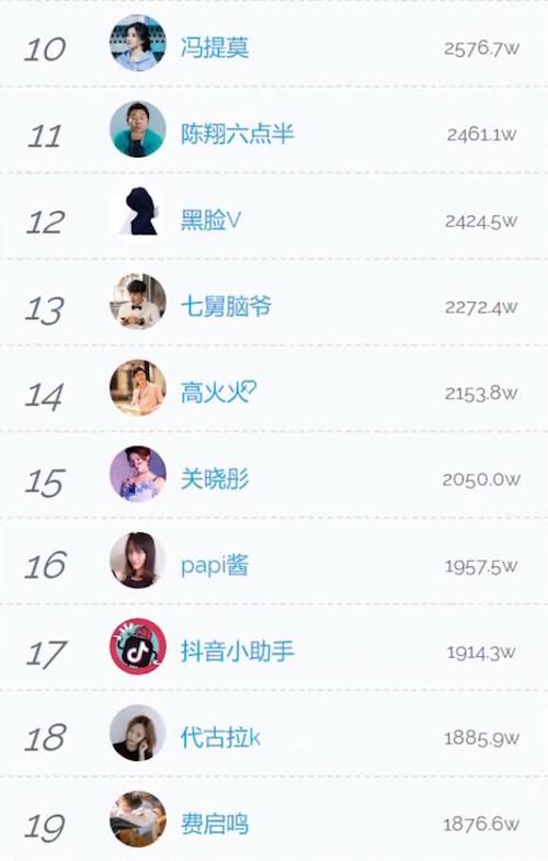 抖音粉丝最多是什么人
