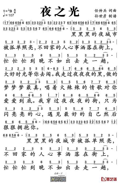抖音的夜之光是什么歌
