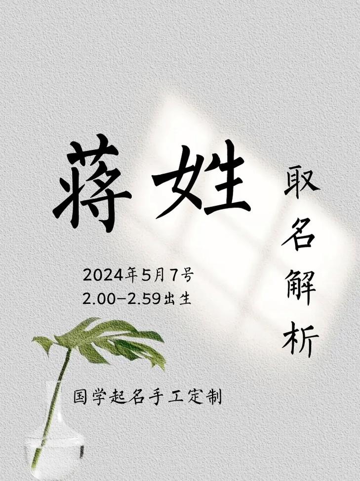 姓蒋抖音取什么名字好