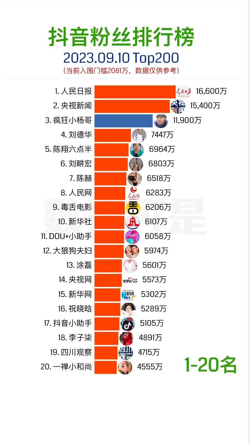 抖音粉丝第七名是什么