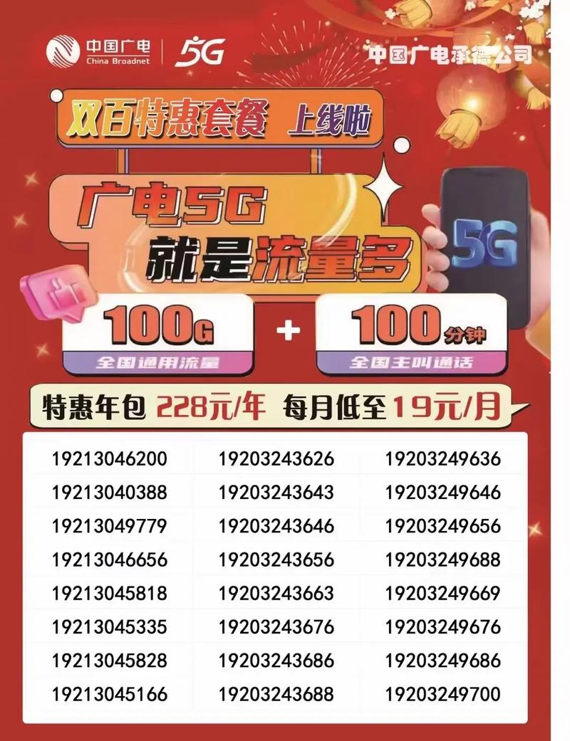 广电专属卡套餐有哪些?