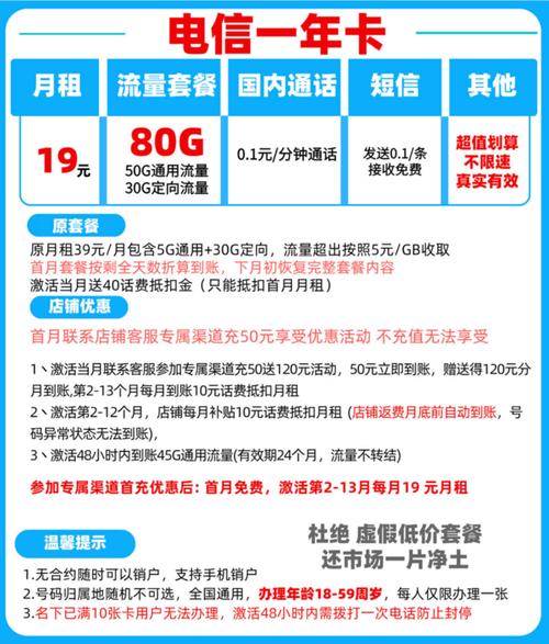 电信月租套餐推荐哪个卡?