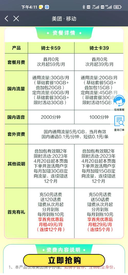 骑士卡哪个套餐划算点？