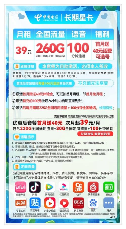 电信星卡哪个套餐最划算?