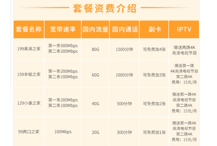 哪个电信套餐允许最多副卡使用？