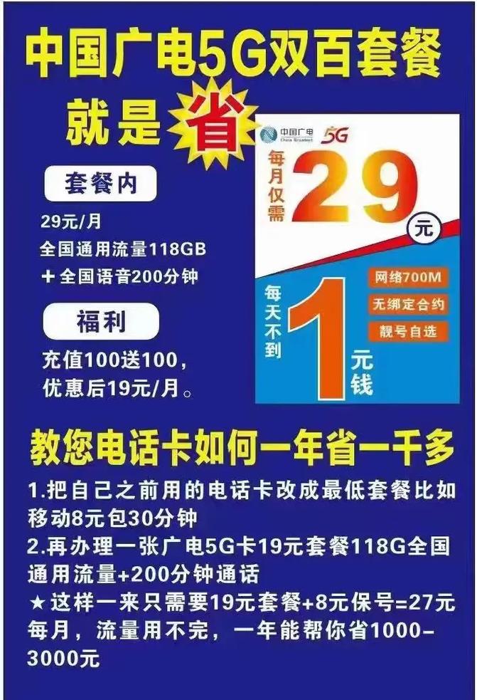 广电卡一百元套餐有哪些?