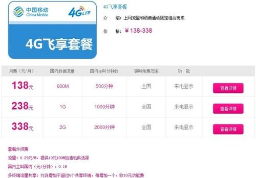 移动4g卡哪个套餐好?