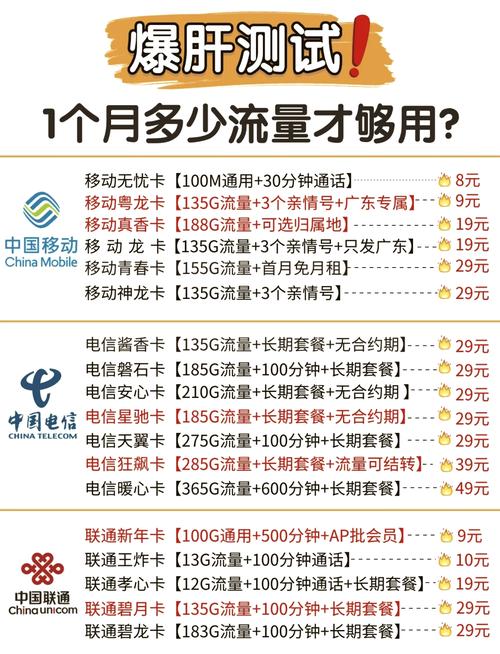 大家每月手机流量多少?