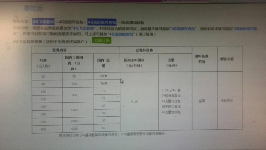 移动卡4g套餐哪个划算?