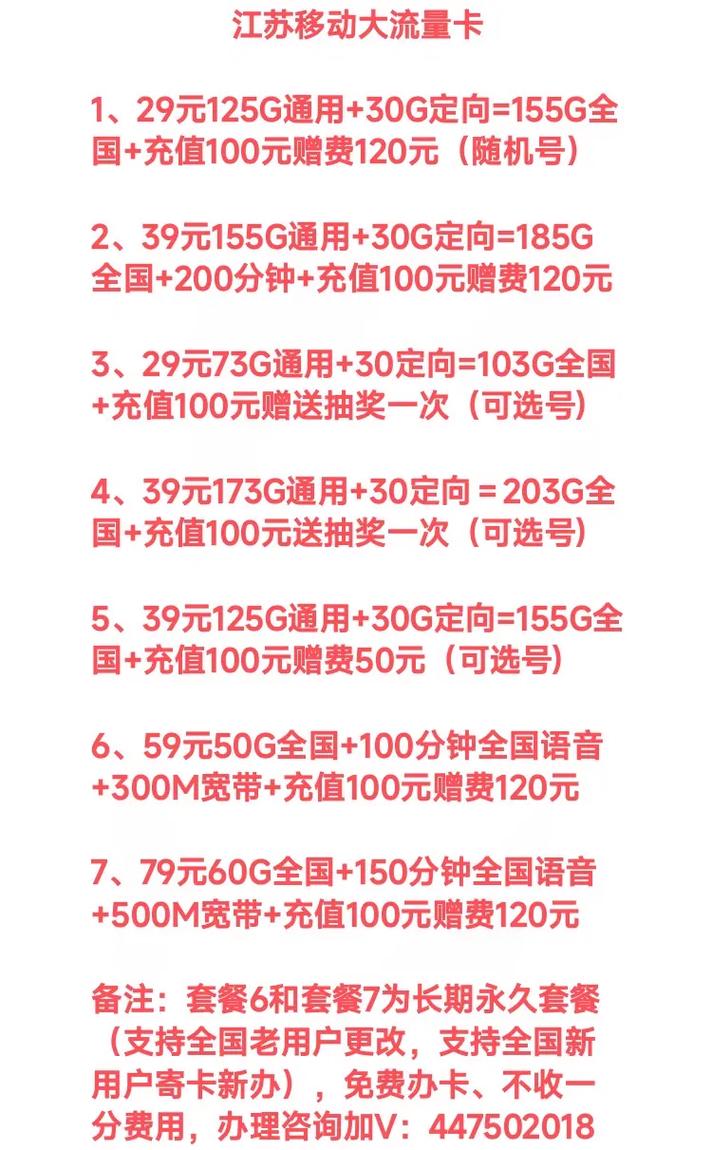 哪个卡的流量套餐合适?