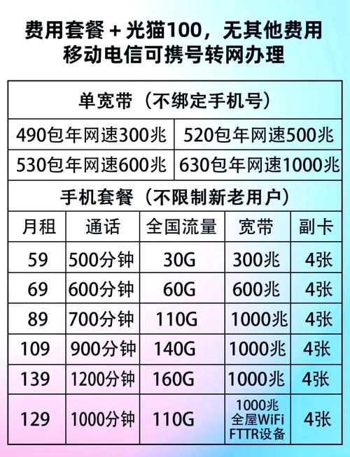 移动哪个套餐有四个副卡？