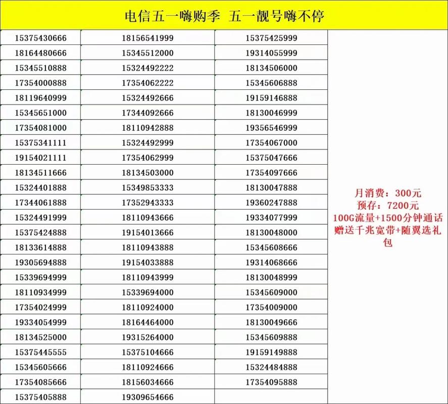 电信卡选号靓号选哪个套餐?