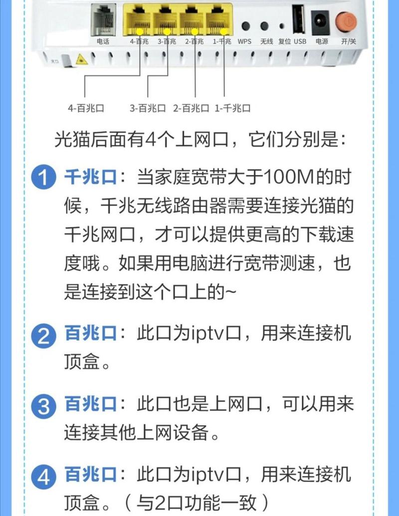移动宽带如何加入光猫?
