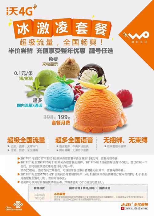 联通卡冰激凌套餐是什么？