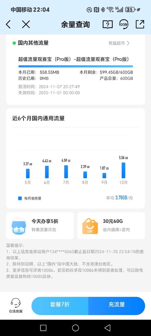 手机上网流量多少？