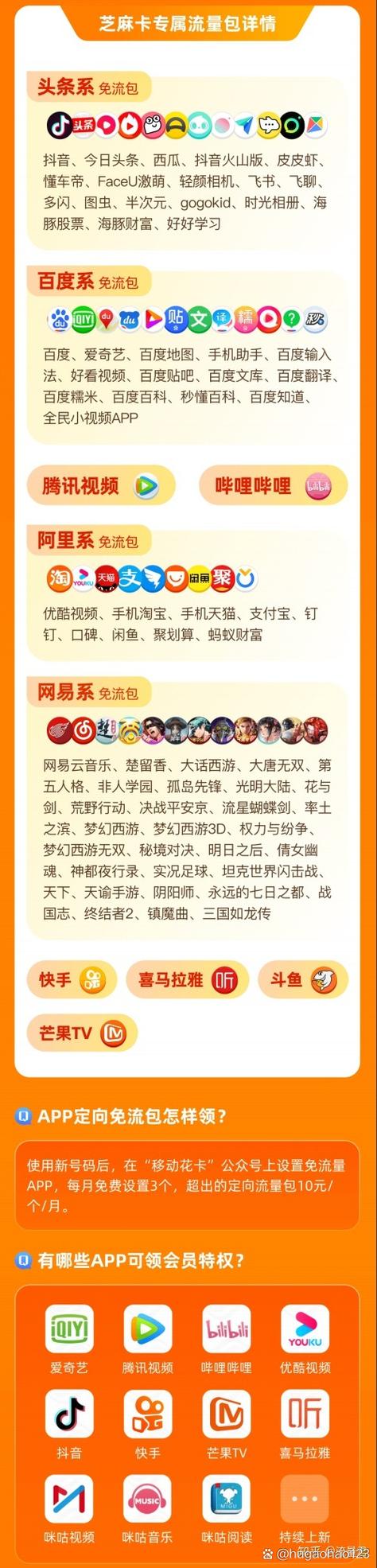 移动芝麻卡有哪些套餐？