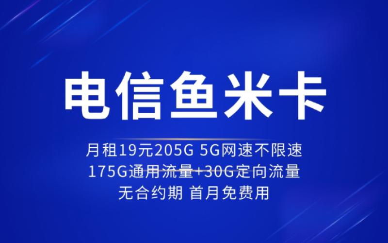 电信大鱼卡有哪些套餐？