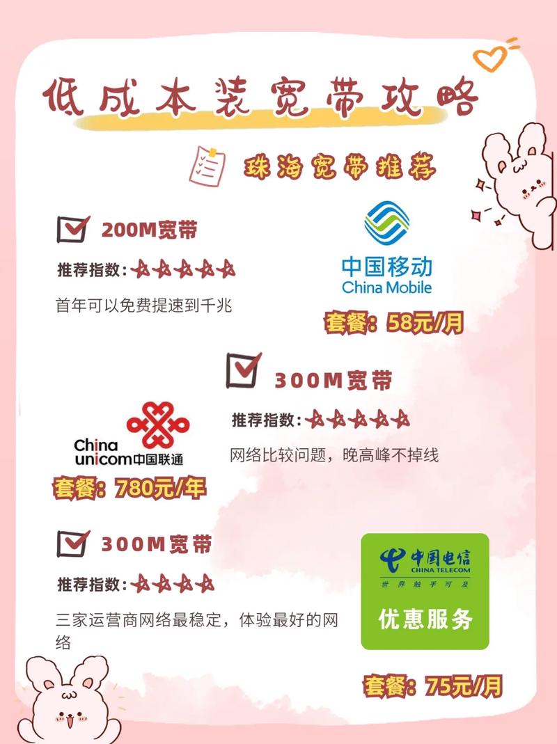 珠海电讯宽带资费如何?