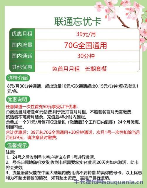 联通卡地区可选什么卡套餐?