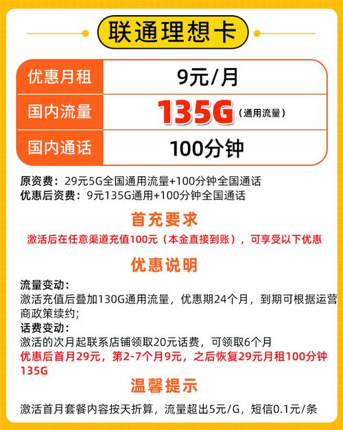 联通卡9元有什么套餐?