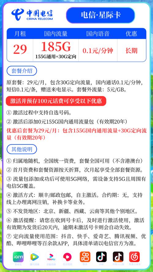 电信卡换新套餐有哪些?