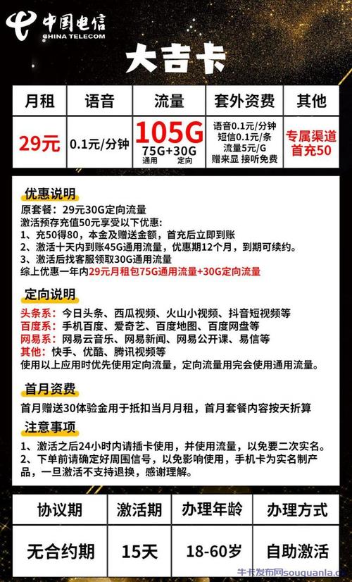 电信卡换新套餐有哪些?