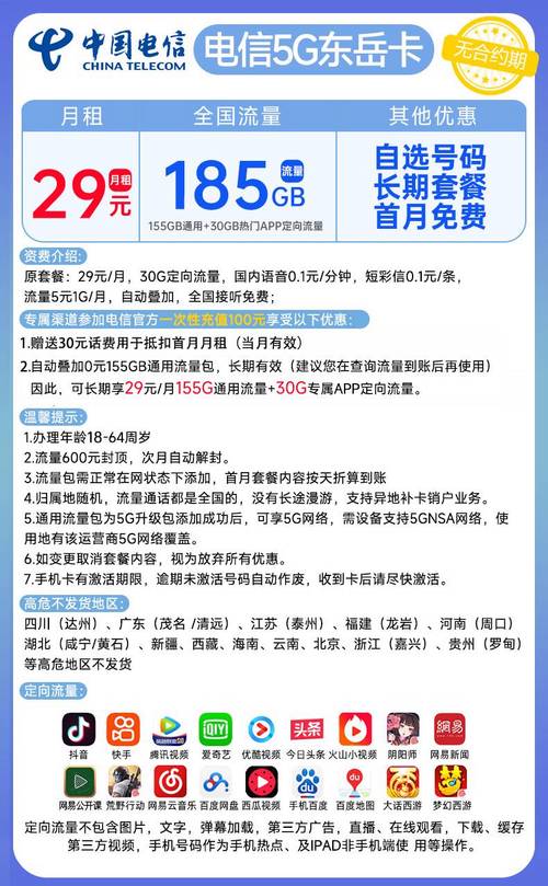 保山电信卡有哪些套餐?
