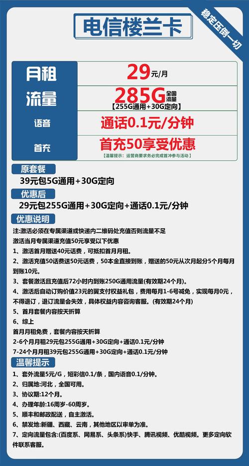 电信老年卡有哪些套餐?