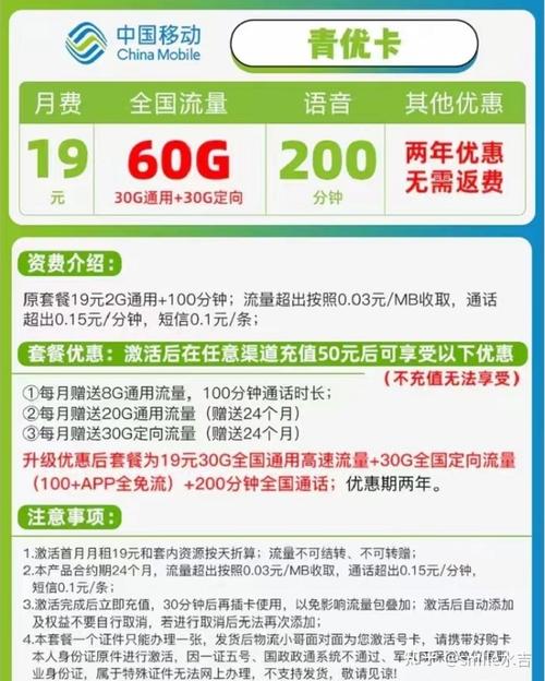 菏泽移动卡套餐有哪些?