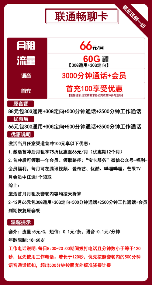 联通卡6元月租叫什么套餐？