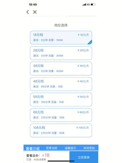 移动畅听卡有哪些套餐？