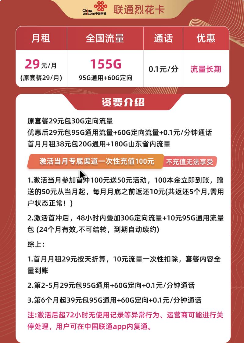彩虹5g联通卡9元套餐包含什么?