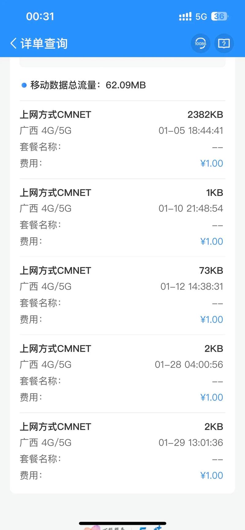 每天手机花费多少流量?