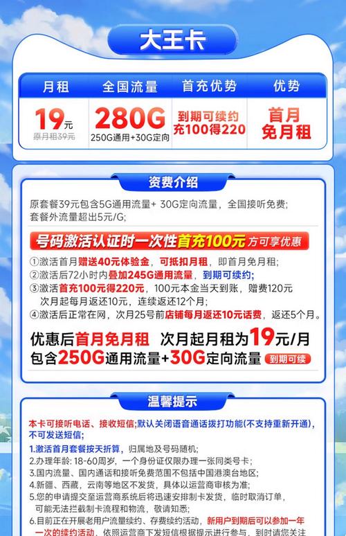电信大王卡套餐包含哪些内容?