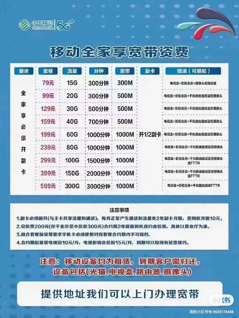 移动副卡有哪些消费套餐？