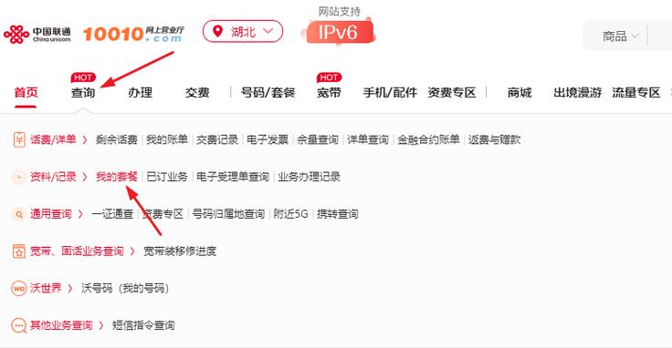 怎么查套餐联通卡?