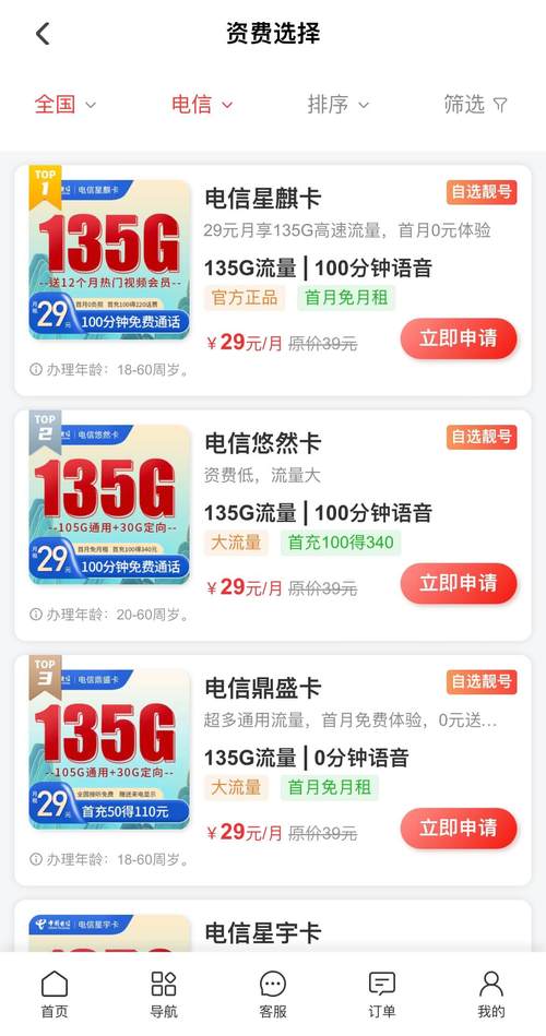 阜阳电信卡有哪些套餐?