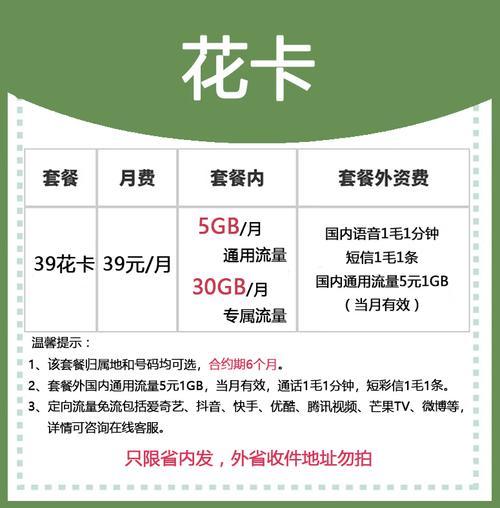 移动花卡流量套餐有哪些?