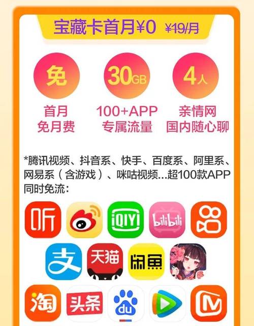 19移动花卡套餐支持哪些app?