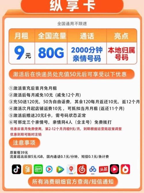 移动卡运营商有哪些套餐？