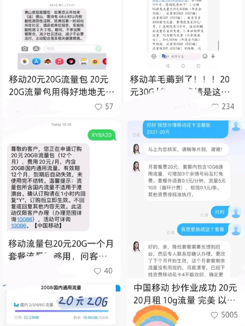 手机流量20元是多少?