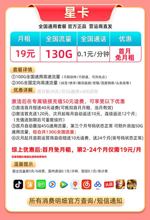 电信星卡五种套餐有哪些?