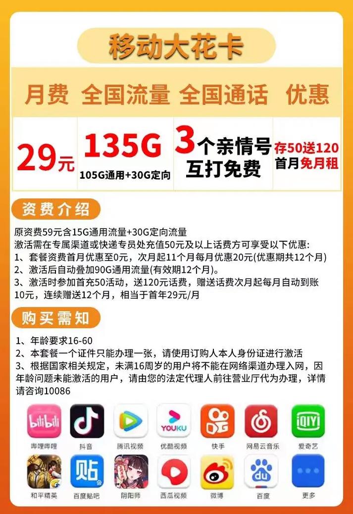 哪里获得移动卡流量套餐?